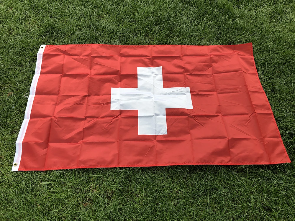 Bandera suiza de poliéster colgante para exterior – Decoración - imagen 2