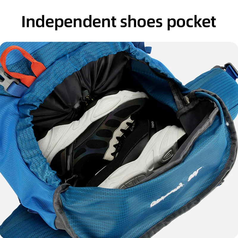 Mochila de Montañismo de gran capacidad para senderismo al aire libre, bolsa de escalada, compartimento para zapatos, mochila deportiva de viaje para acampar - imagen 5