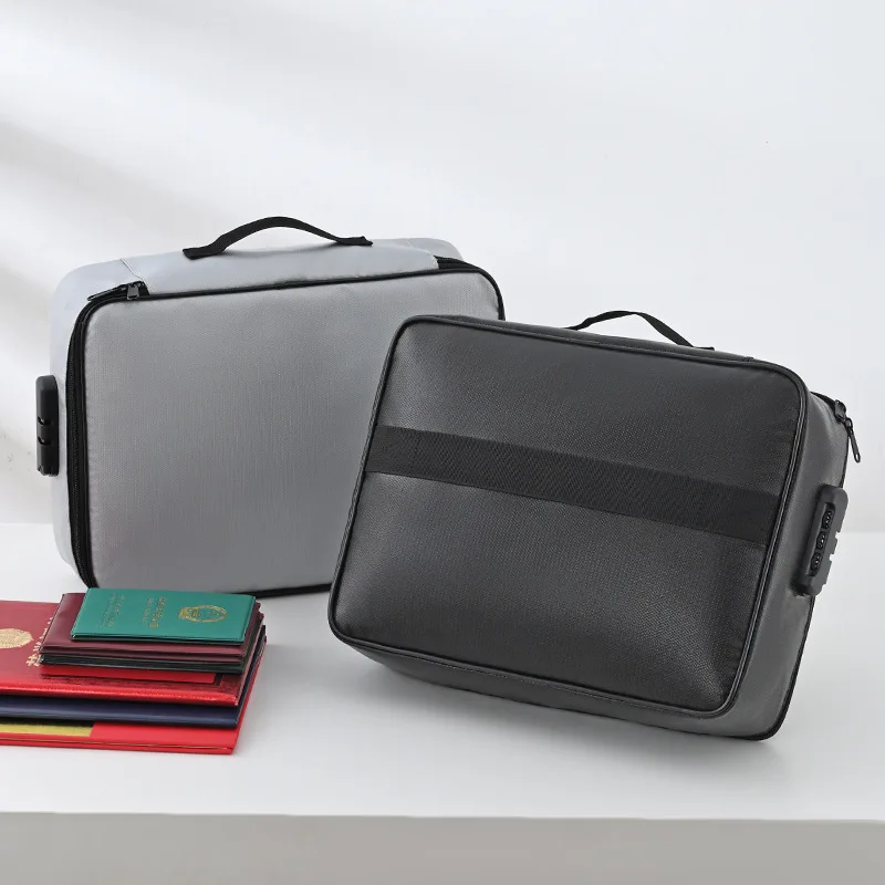 Lawaia bolsa ignífuga caja de bloqueo 37-29cm 1 pieza bolsa de documentos impermeable a prueba de fuego bolsa de dinero segura para efectivo bolsa resistente al fuego - imagen 4