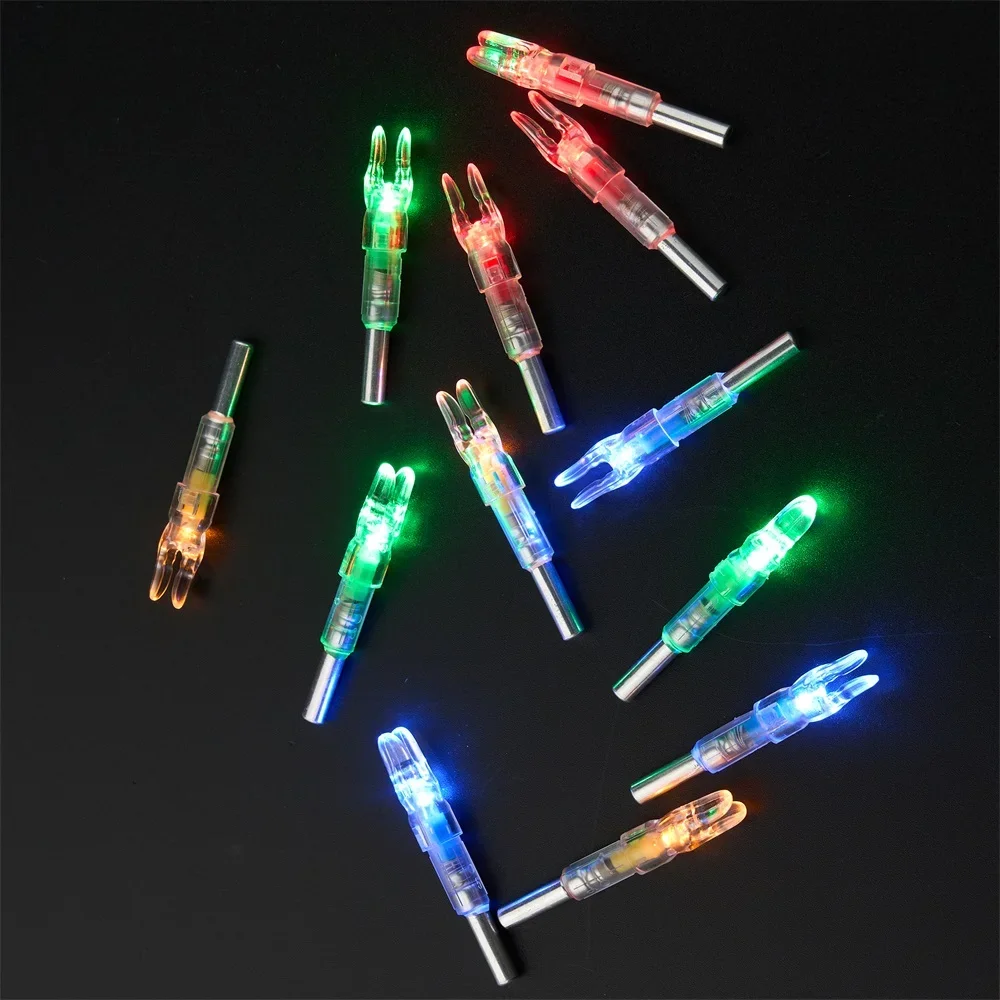 3 uds tiro con arco LED Nock iluminado luminoso para flechas de carbono eje ajustable manualmente OD 6,2mm accesorios de tiro de caza - imagen 3
