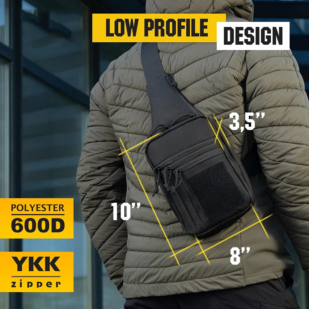 Bolsa táctica para pistola, bolso con correa para el hombro para exteriores, funda para pistola de caza, funda cartuchera para pistola, paquete ajustable Airsoft - imagen 5