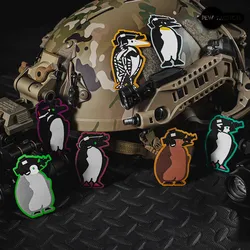 Parche bordado táctico Escuadrón Pingüinos para mochila y uniforme