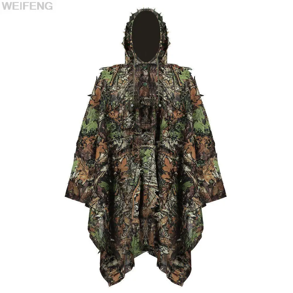 Traje Ghillie de caza para adultos, traje de tiro CS, ropa de combate militar táctica transpirable, conjunto de camuflaje biónico de hojas 3D - imagen 3