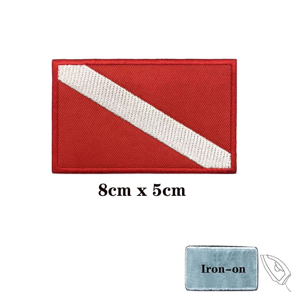 Parches de buceo, brazalete de snorkel, parche bordado con gancho y bucle, insignia bordada a rayas, 1 ud. - imagen 4