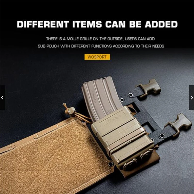 Chaleco táctico para montar en el pecho, bolsa de expansión Molle, accesorios militares, bolsa lateral para revistas, walkie-talkie - imagen 3