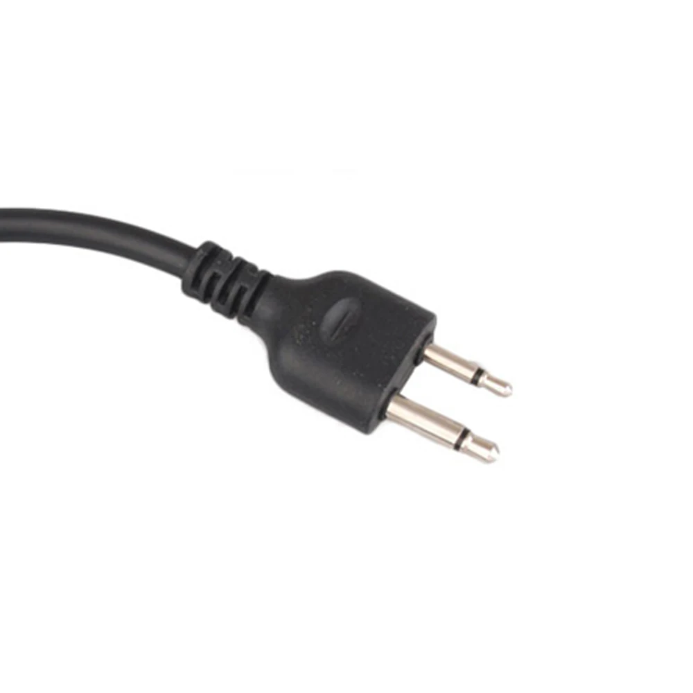 Interfaz de enchufe de intercomunicación de carga de Radio, cable PTT táctico, Walkie Talkie, deporte de caza, entrenamiento de combate al aire libre BK, 2 uds. - imagen 2