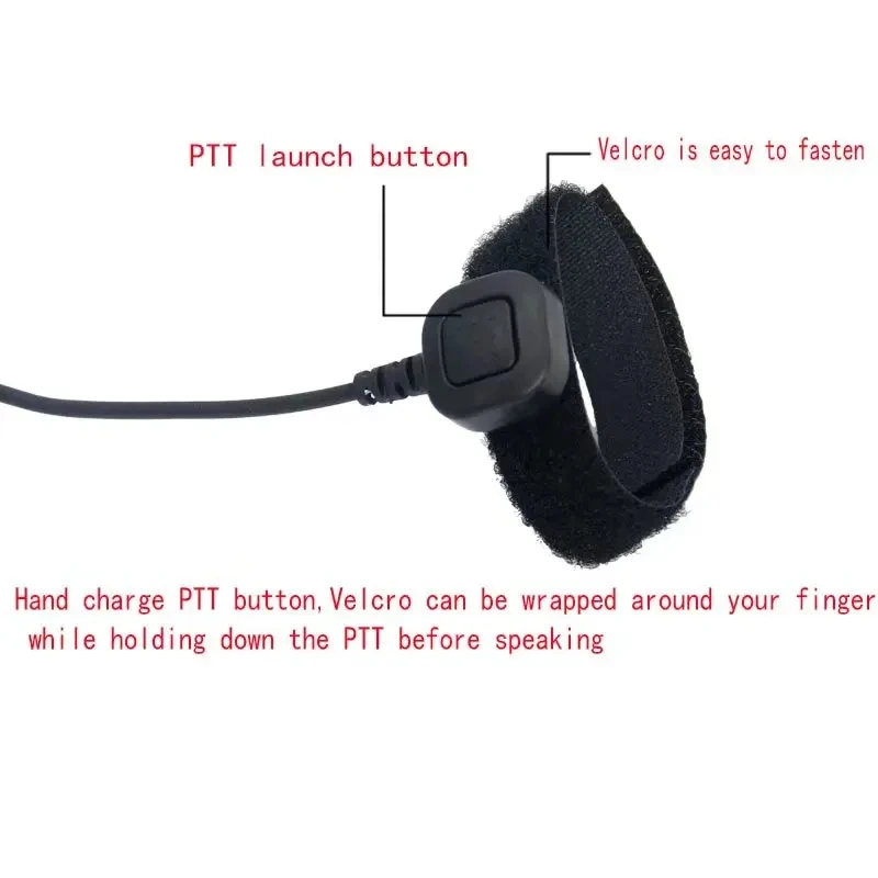 ABBREE-walkie Talkie PTT con micrófono vibratorio para garganta extensible, auricular para Kenwood TYT Baofeng BF-888s UV-5R UV-82 Ham Radio - imagen 4