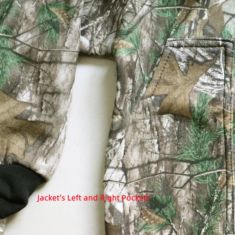 Traje de pesca de caza de camuflaje para hombre, chaqueta con capucha, pantalones, escalada al aire libre, ropa de tiro de aventura, invierno - imagen 5