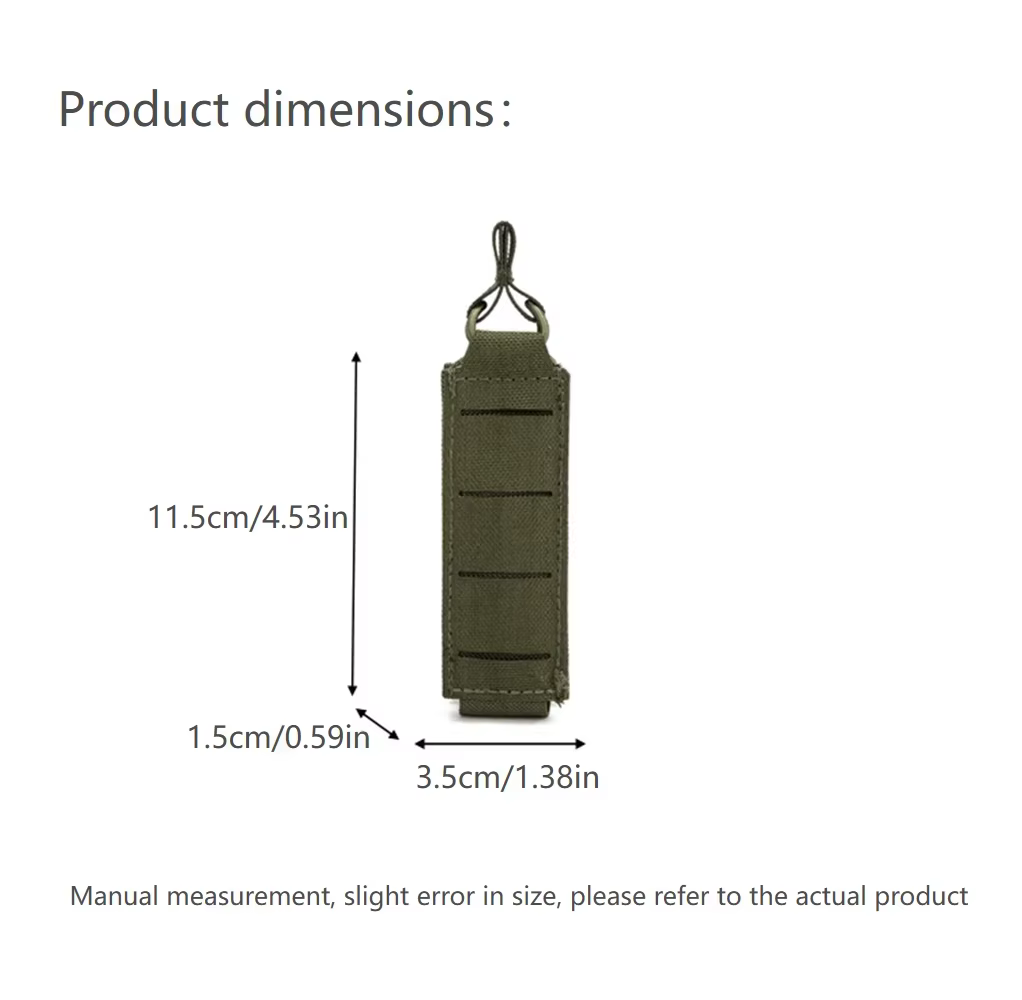 Portacargador MOLLE de nylon cortado con láser táctico para linterna - imagen 5