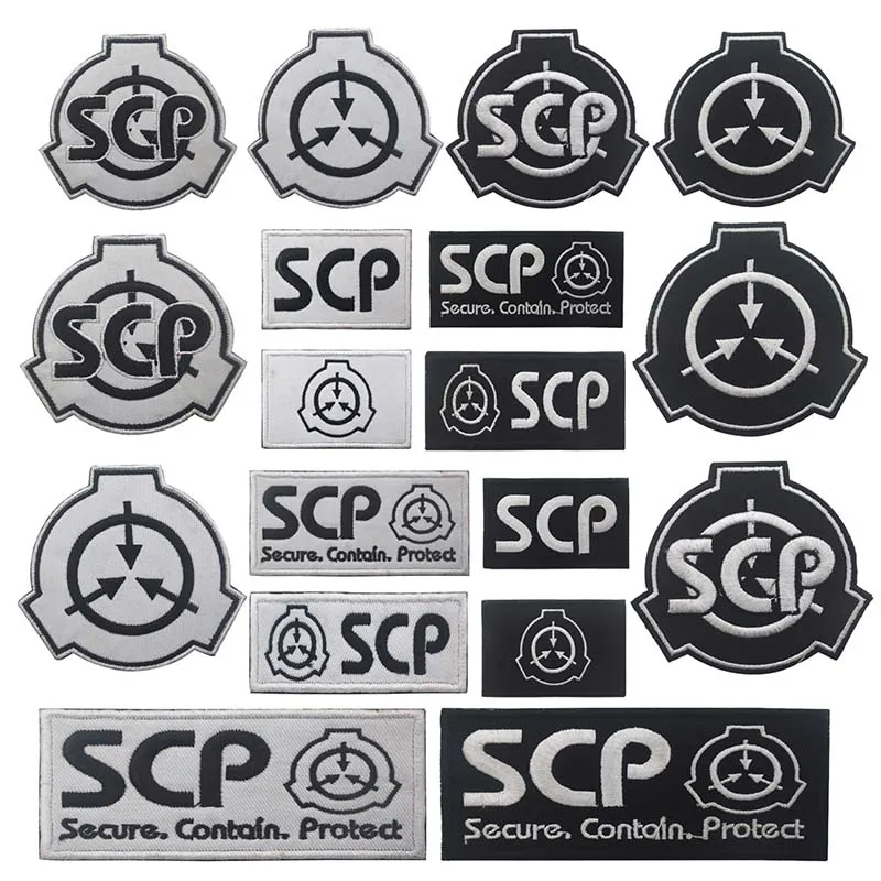 Parches de gancho y bucle bordados con apliques de tela Embleem de base SCP, insignias tácticas para amantes sobrenaturales en mochila, sombrero - imagen 2