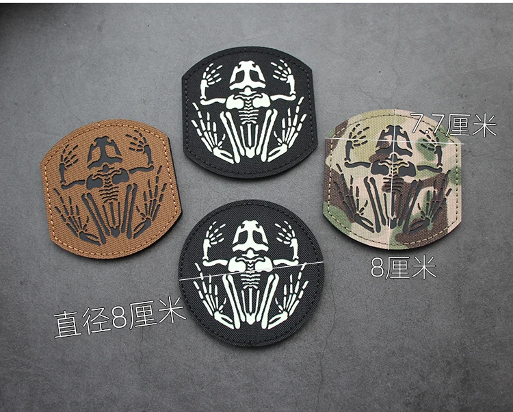 Parche con calavera reflectante y textura