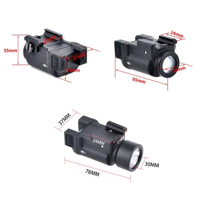 WADSN Zenitco KLESCH-1 1S GEN.2.0 linterna táctica Airsoft Metal LED Rifle arma explorador pistola luz ajuste caza 20mm Rail - imagen 4