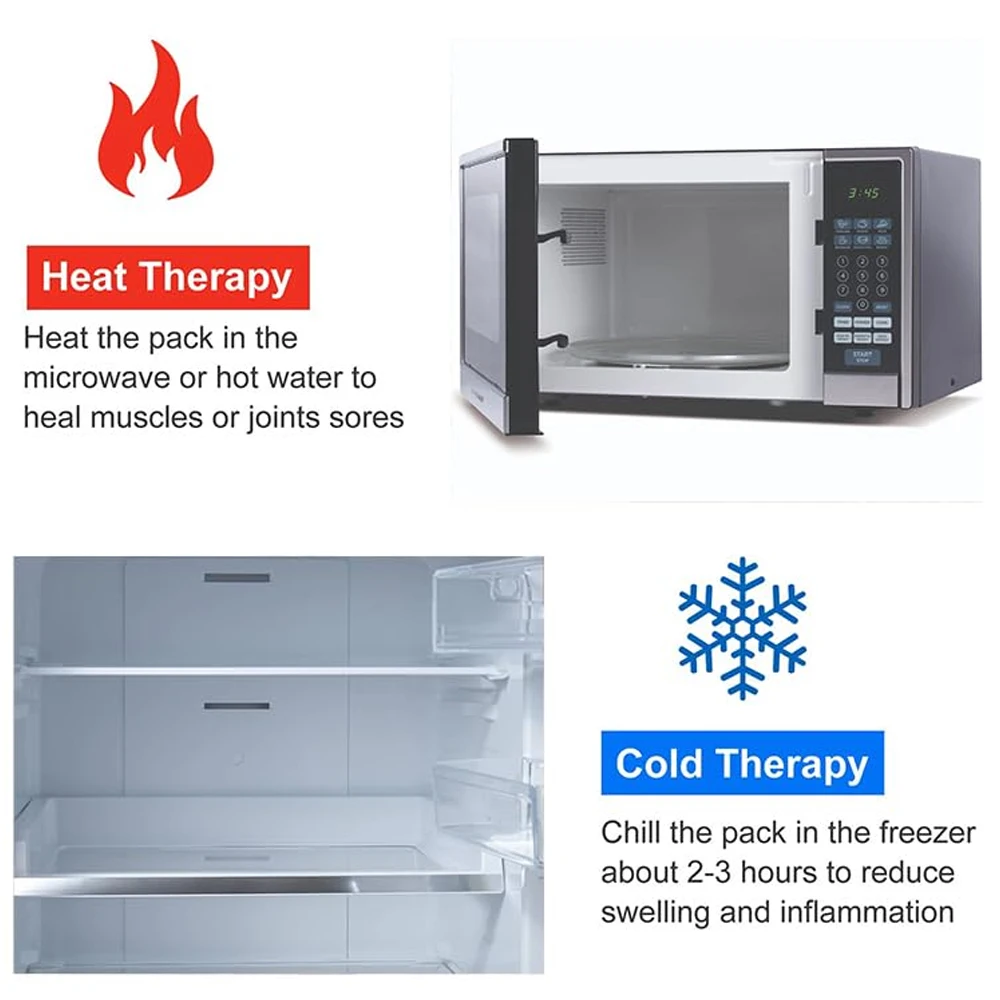 Envolturas de hielo lumbar, diseño de rejilla múltiple, envolturas de enfriamiento para el cuello, compresa fría para lesiones, paquete de calor reutilizable para recuperación de cirugía - imagen 3