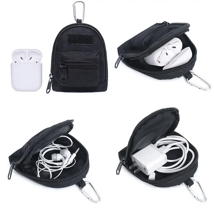 Mini mochila estilo llavero monedero bolsa de efectivo cartera pequeña bolsa de almacenamiento auriculares/Cable/cargador/unidad Flash USB - imagen 4