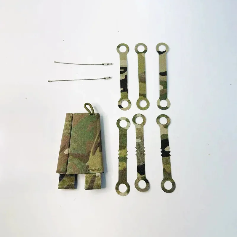 Paquete de 6 bolsas de almacenamiento tácticas, bolsa con soporte para barras luminosas, cinturón ligero Chem, accesorios Molle