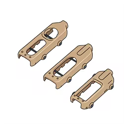Adaptador táctico NGAL montaje trasero ranura LA23 riel 20 mm
