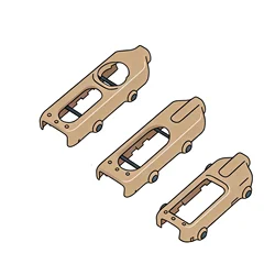 Adaptador táctico NGAL montaje trasero ranura LA23 riel 20 mm