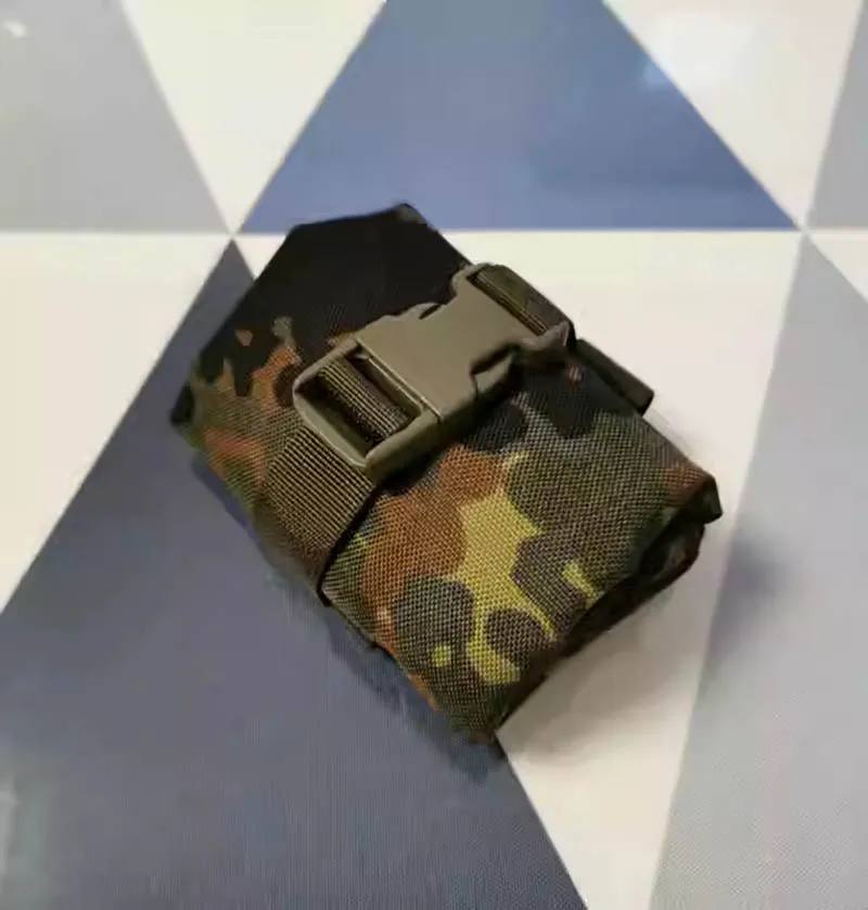 Flecktarn bolsa de reciclaje plegable táctica, bolsa de accesorios MOLLE, cargador, más organizador de botellas - imagen 2