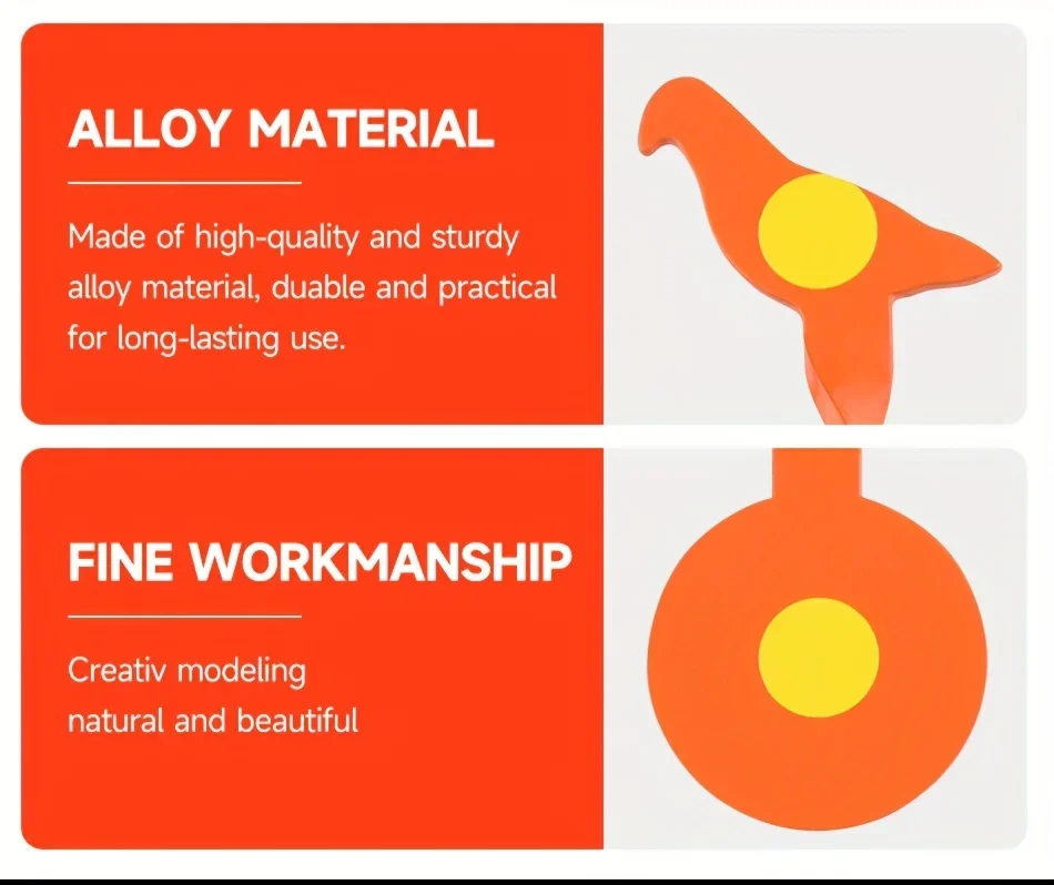 Objetivo giratorio de acero inoxidable para pájaros, 4 colores, 3MM de espesor, tirachinas para exteriores, pistola de aire BB, práctica de puntería - imagen 5