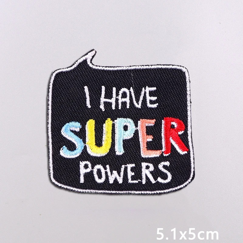 Parche bordado con letras blancas y negras, parches termoadhesivos para planchar para ropa, insignias de costura/fusibles con frases de ropa - imagen 4