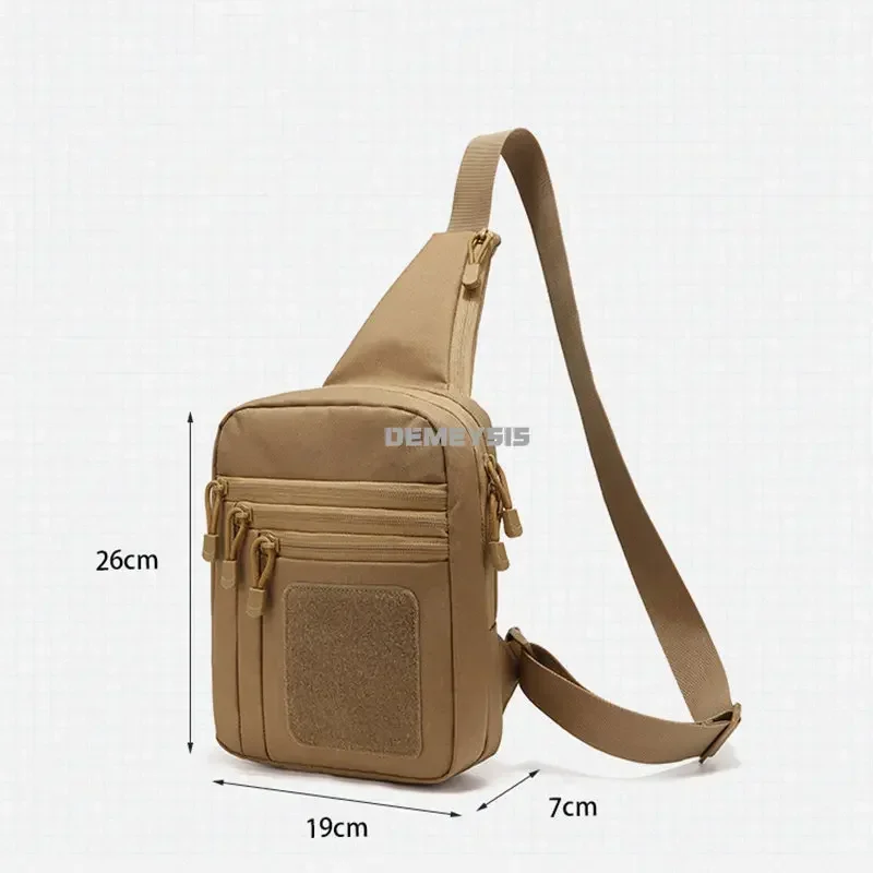 Bolsa de hombro táctica para el pecho, funda para pistola, bandolera de transporte oculta, bolsas de alcance para caza, senderismo, Camping, bolsas deportivas para el pecho - imagen 2