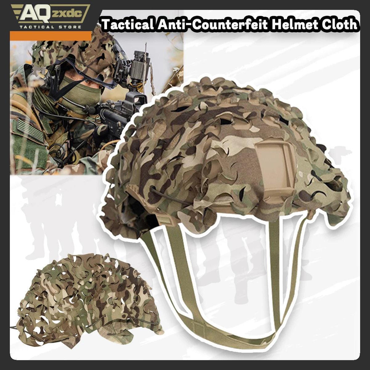 Cubierta táctica casco Airsoft hoja camuflaje 3D malla