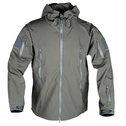 Chaqueta táctica softshell impermeable invierno con forro polar