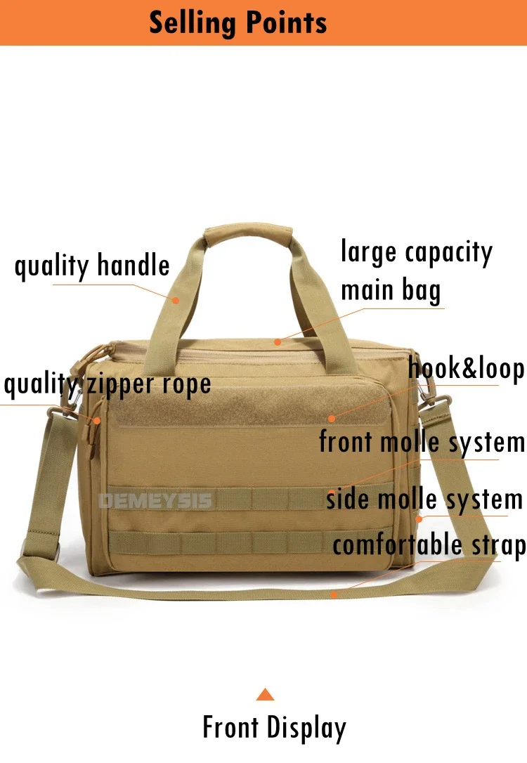 Bolsas de almacenamiento de rango de pistola táctica, funda de pistola de nailon para exteriores, Molle, deporte, caza, tiro - imagen 3