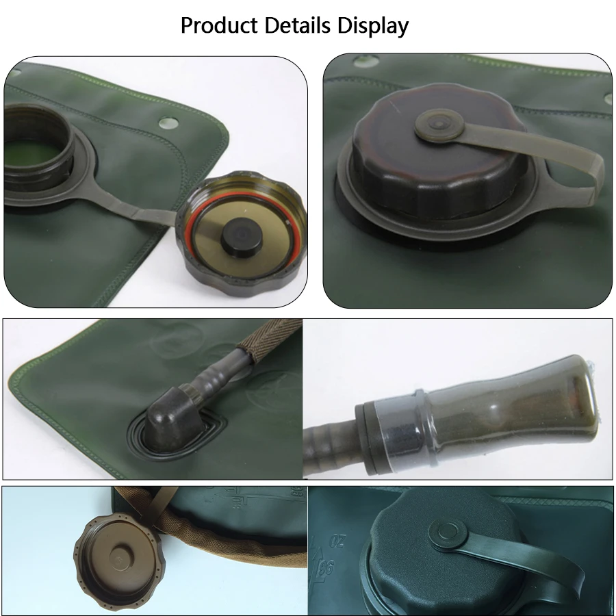 Bolsa de agua plegable para deportes al aire libre de 3L, forro de bolsa de agua de TPU de calidad alimentaria adecuado para senderismo, camping, etc. - imagen 4