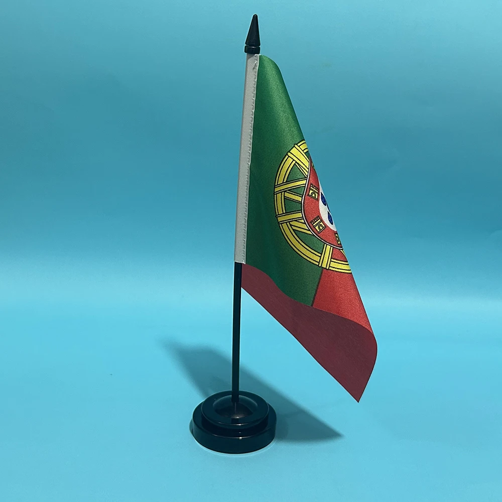 BANDERA DE SKY, bandera de escritorio de oficina, bandera de Portugal, 14x21cm, bandera nacional de la República de Portugal, cartel de país, adornos de escritorio, banderas - imagen 5
