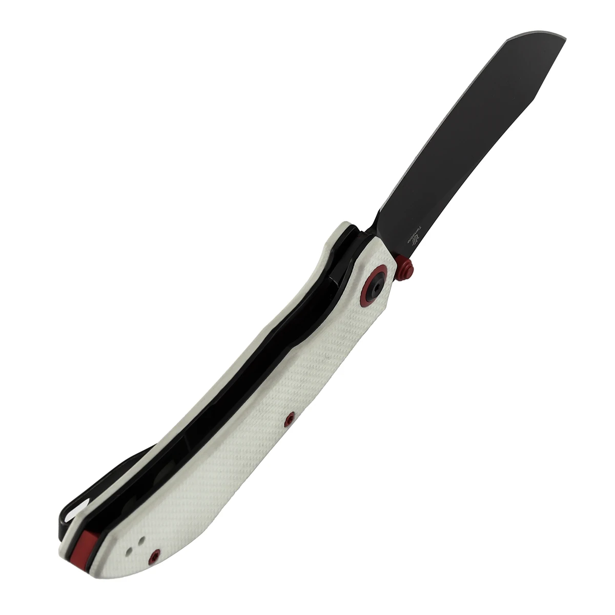 Tenable cuchillo plegable táctico Damasco ondulado micarta G10 y PEI - imagen 4