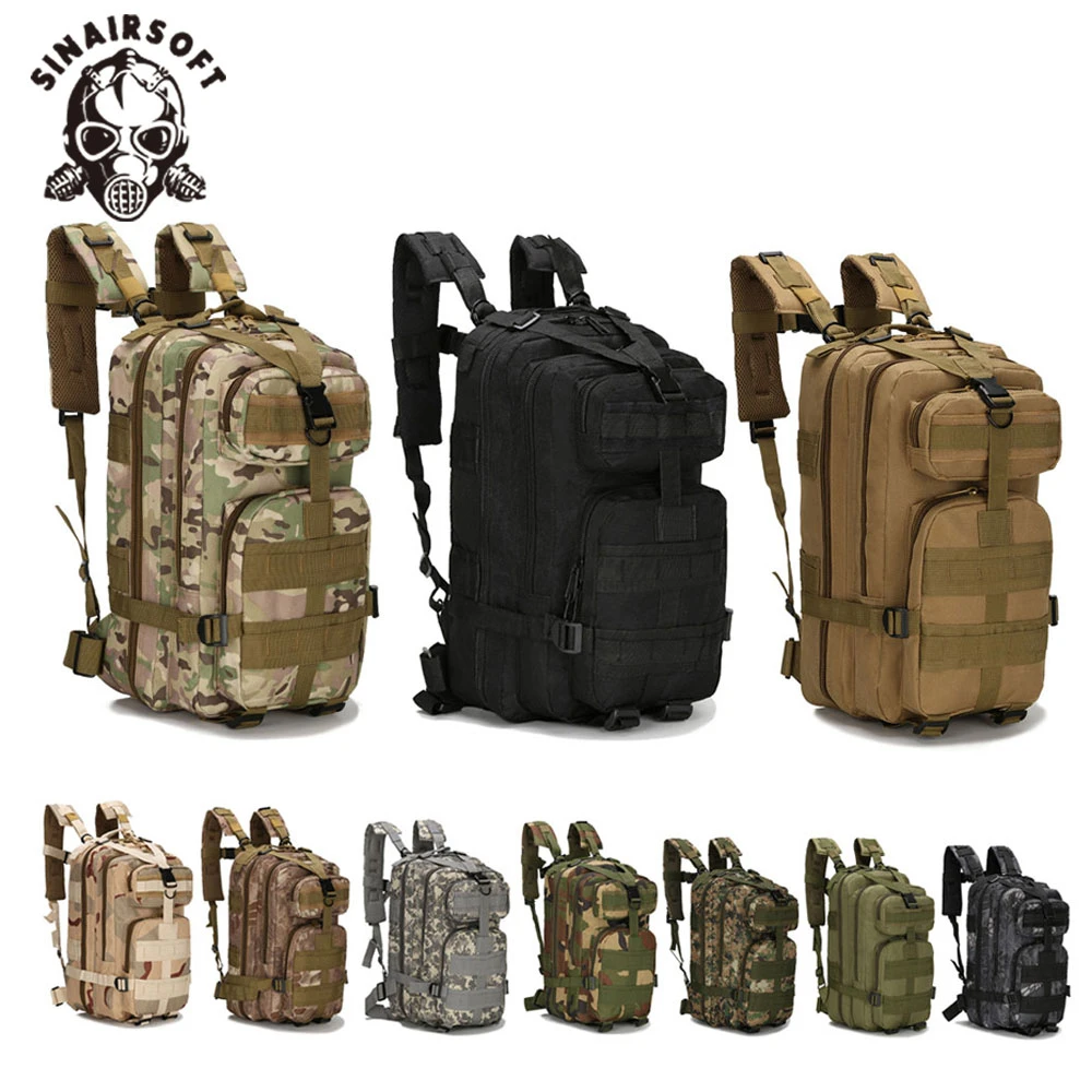 SINAIROFT 30L táctico 3P mochila de nailon deporte al aire libre escalada Camo senderismo mochila impermeable paquete de hombro - imagen 2