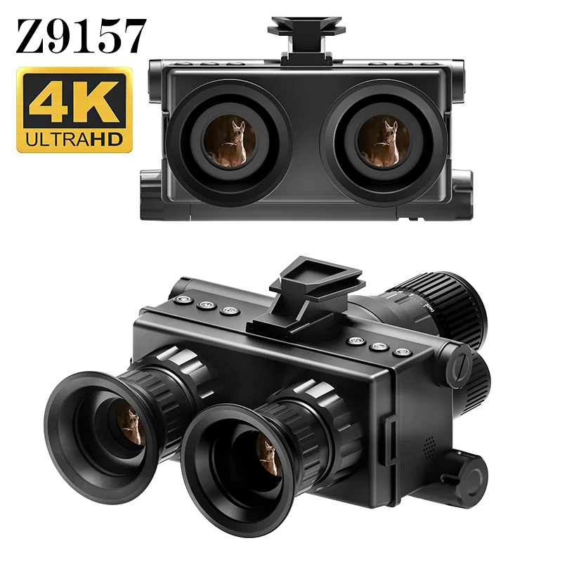 Z9157 4K Gen 2/3 binoculares de caza de visión nocturna 600m casco montado en la cabeza 8x Zoom gafas de visión nocturna con linterna táctica - imagen 2