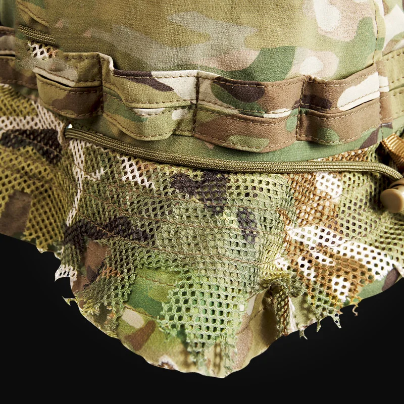 Penny Hat Sombrero de pescador con parte superior plana Deportes al aire libre Gorra de malla táctica Camuflaje de escorpión - imagen 5