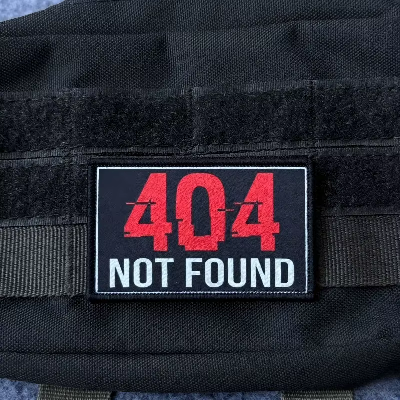 Parche táctico moral 404 Not Found velcro gancho-bucle para mochila