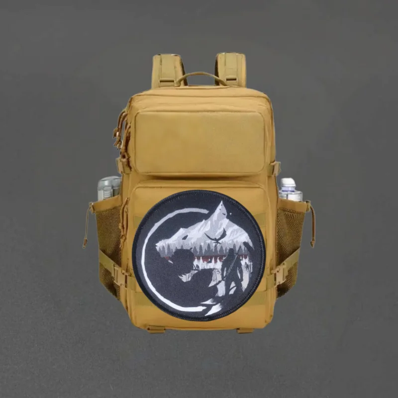 Parche con estampado de lobo militar, chaleco táctico, sombreros con gancho y bucle, insignia de moral, mochila, pegatinas decorativas, parches para brazalete para ropa - imagen 5