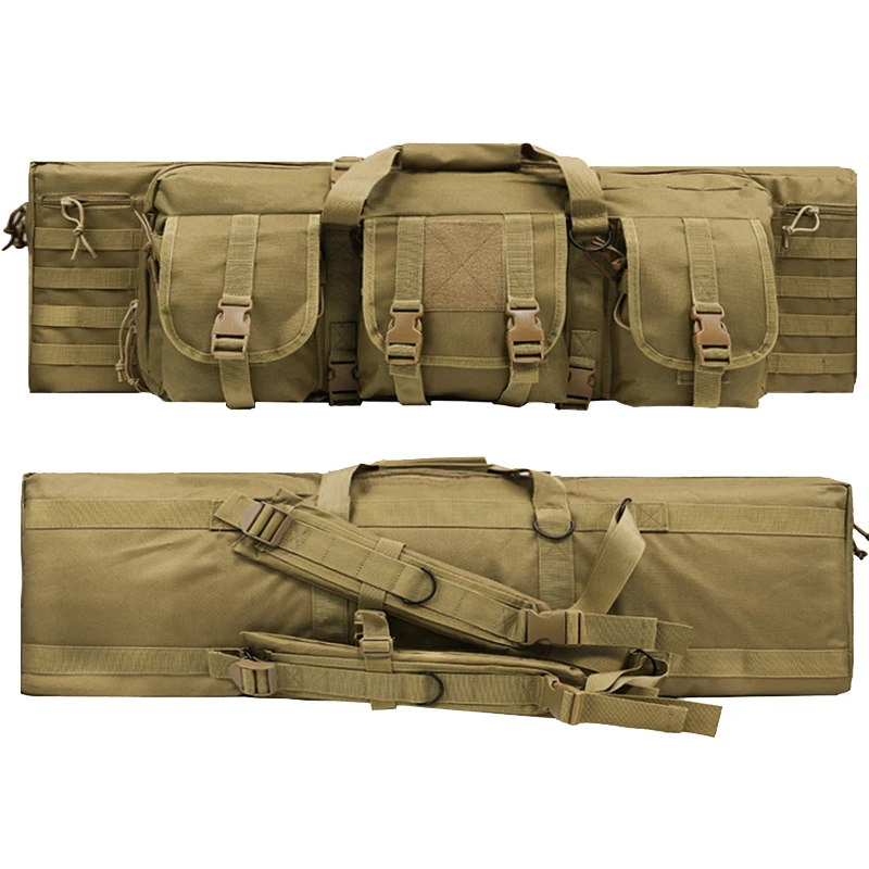 Estuche multifuncional para pistola de doble Rifle, bolsa táctica para pistola, bolsa larga para pistola Airsoft para caza, tiro, mochila de almacenamiento para deportes al aire libre - imagen 5
