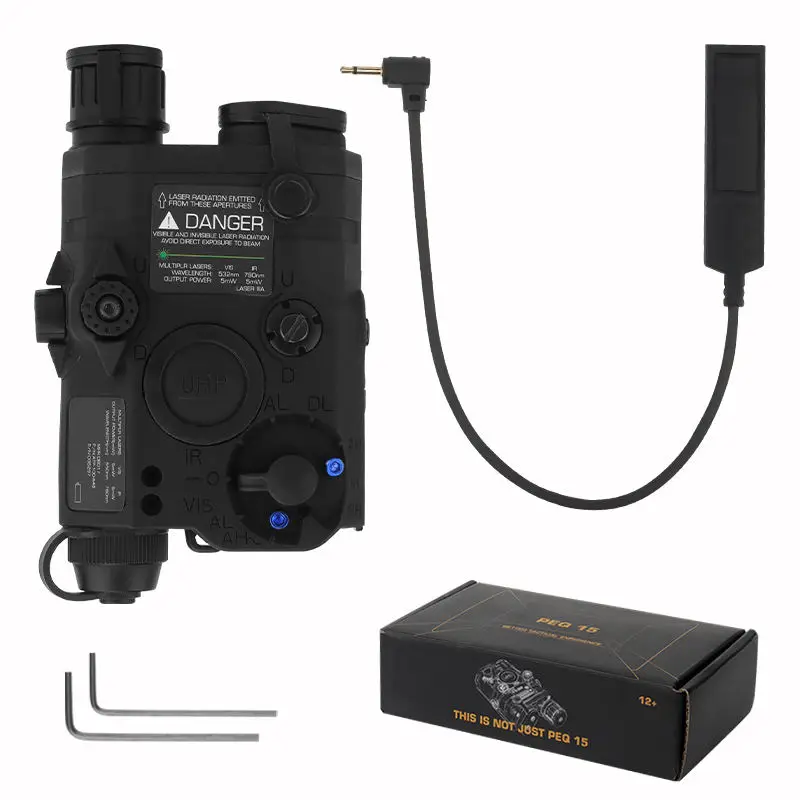 Control de cola de ratón PEQ 15 caja de batería con luces de Flash láser rojas y verdes e IR para juegos CS al aire libre, accesorios de caza - imagen 4