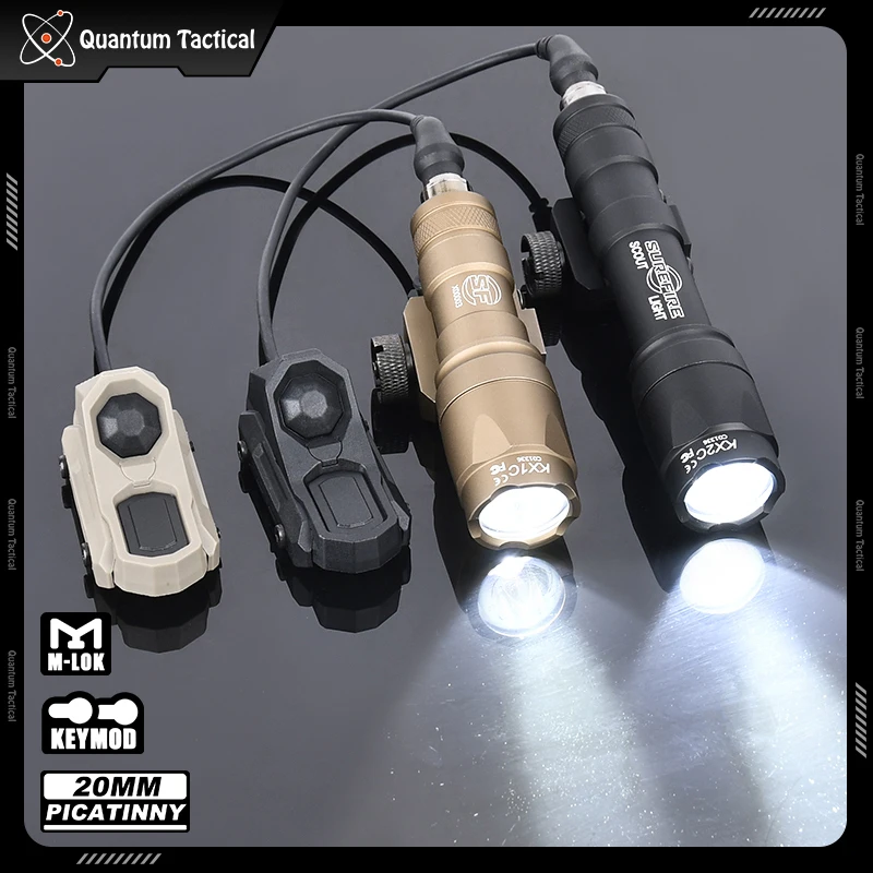 Linterna táctica Surefir M600C SF M300A, Arma de caza, luz AXON, interruptor de 20mm, MLOK Picatinny, llavero de Airsoft M300M600 - imagen 2