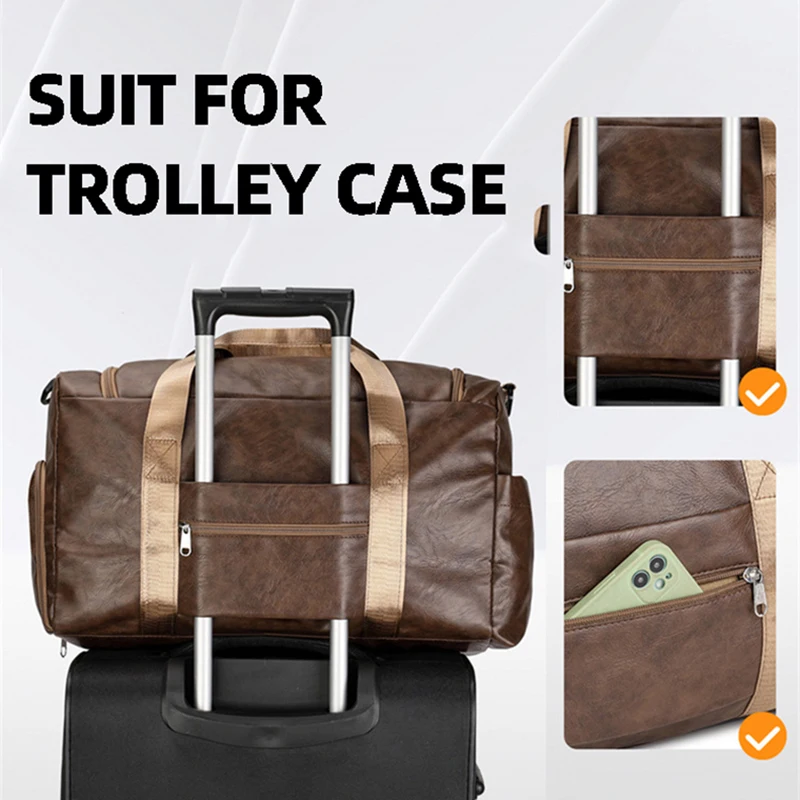 Bolsa de Yoga para gimnasio con bolsillo para zapatos, bolsa de viaje para exteriores, bolsas de hombro tipo bandolera, bolso de equipaje para viaje de negocios - imagen 4