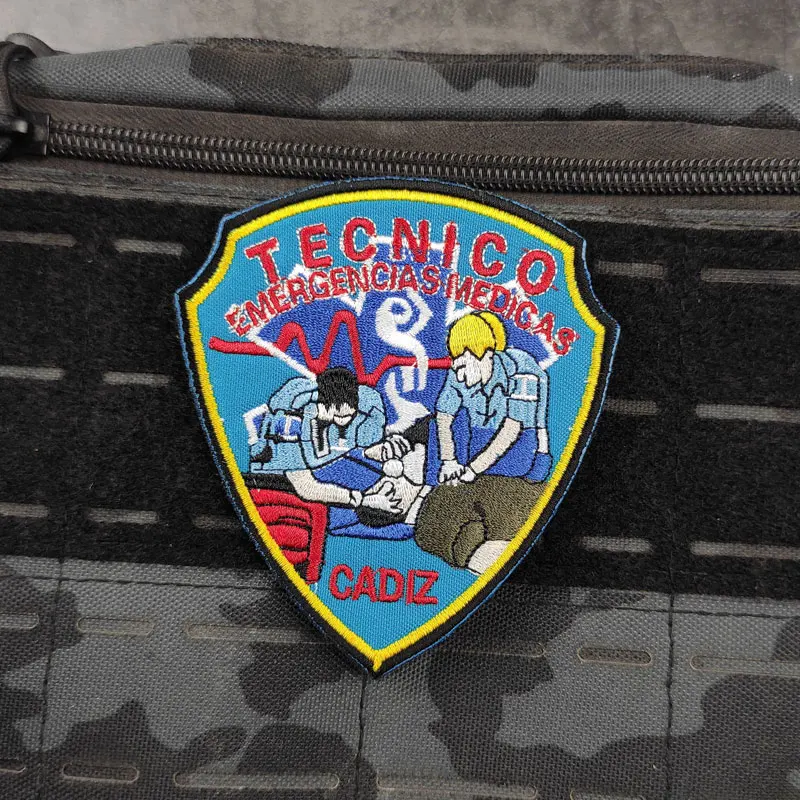 Parches bordados de rescate de estrella de la vida, insignias de PVC médicas tácticas, paramédicas, Tecnico, Emergencias, decoración de bolsas de ropa - imagen 2