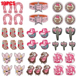Parche bordado estilo vaquero rosa – DIY para chaquetas y sombreros