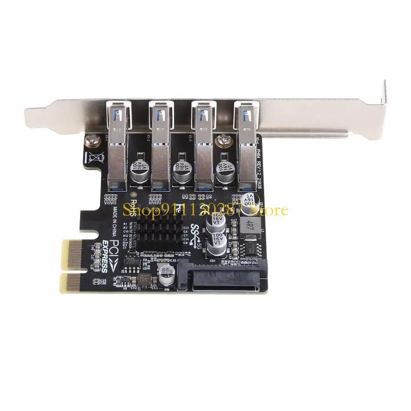 J1HC 4 Port PCIe a USB Tarjeta expansión USB para tarjeta Express para 7 - imagen 3