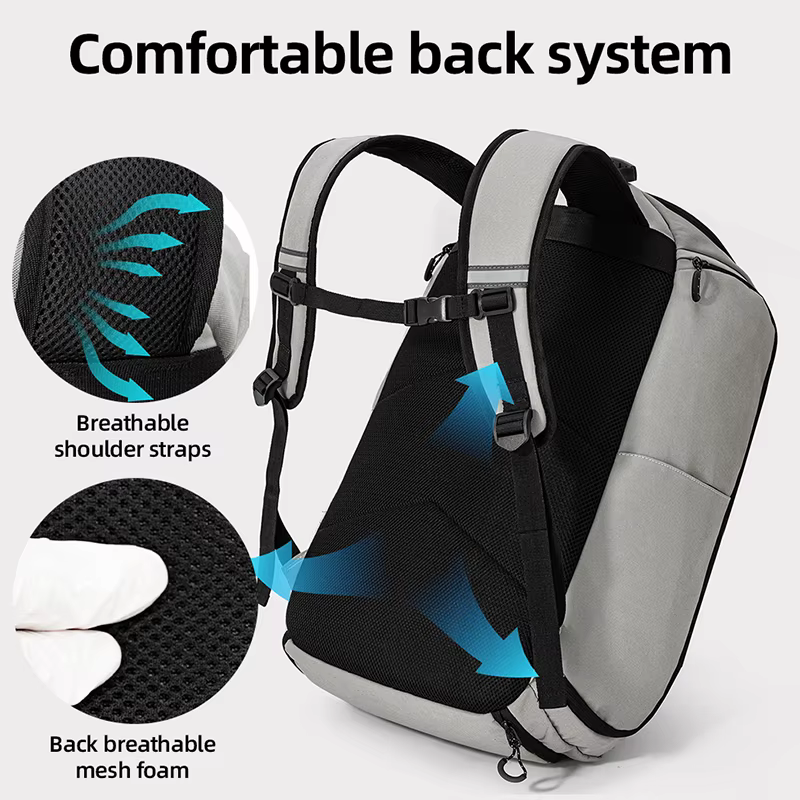 Mochila grande para deportes de baloncesto, gimnasio, Fitness, bolsa de adiestramiento al aire libre, zapatos de bolsillo, bolsas de almacenamiento para viajes en seco y húmedo, Camping y universidad para hombres - imagen 5