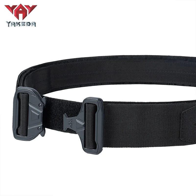 YAKEDA-cinturilla táctica multifuncional para exteriores, resistente al desgaste, cinturón interno y externo, tres en uno - imagen 5