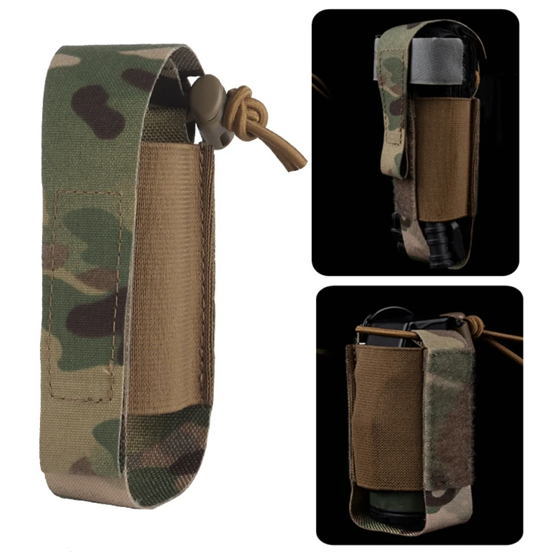 Bolsa táctica para Granada, bolsa de almacenamiento para exteriores, portador de placa táctica, equipo Molle, Mini soporte elástico para Granada de bolsillo fijo - imagen 2