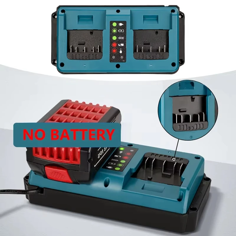 Accesorios de herramientas eléctricas reemplazan GAX1418V Mini cargador rápido de 2 puertos para batería de litio Bosch 14,4 V 18V BAT614 BAT618 GBA18V80 - imagen 5