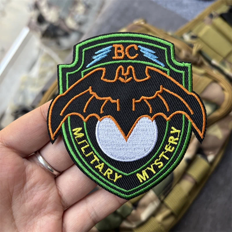 Parche bordado táctico "Chevron Bat", insignias de moral militar, parches con gancho, pegatinas para mochila y ropa - imagen 3