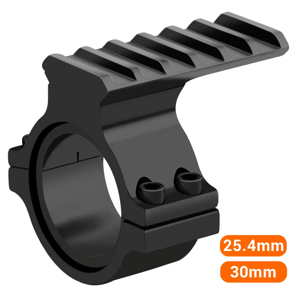 Adaptador de montaje para mira de linterna de Rifle de 25,4mm/30mm con soportes de abrazadera de barril de luz de riel para linterna óptica de mira láser
