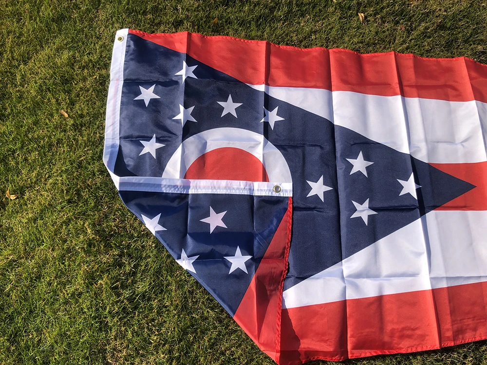 Sky Flag Bandera de Ohio poliéster doble costura para colgar - imagen 2